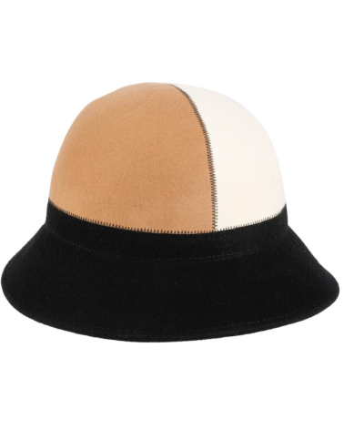 Chapeau forme cloche en feutre de laine tricolore - Chapo & Co