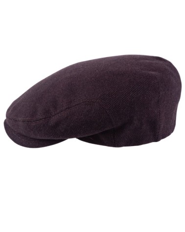 Casquette plate pour homme en laine coloris chocolat - Chapo & Co