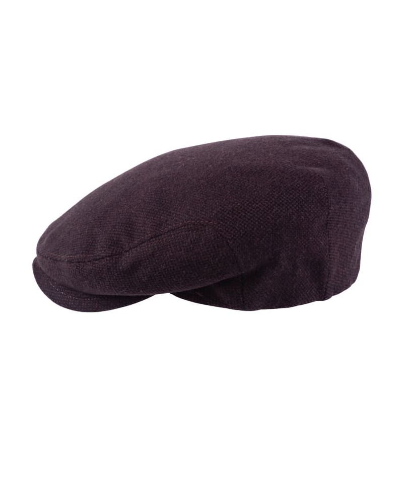 Casquette plate pour homme en laine coloris chocolat - Chapo & Co