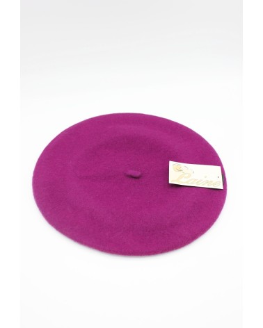 Béret type Basque en 100% laine coloris Violet foncé - Chapo & Co