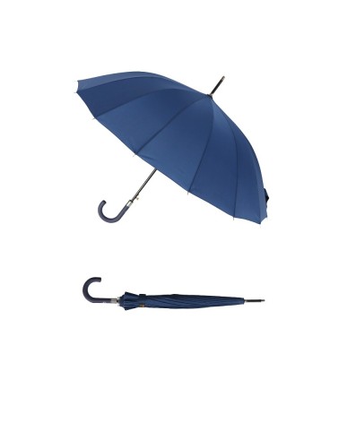 Parapluie canne ultra résistant coloris bleu marine pour homme ou femme