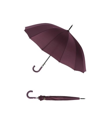 Parapluie canne ultra résistant pour homme ou femme coloris bordeaux