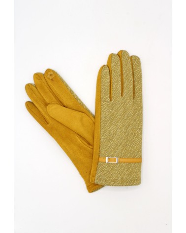 Gants fantaisie pour femme coloris moutarde - Chapo & Co