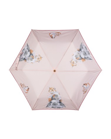 Parapluie Wrendale Design avec décor animaux coloris rose