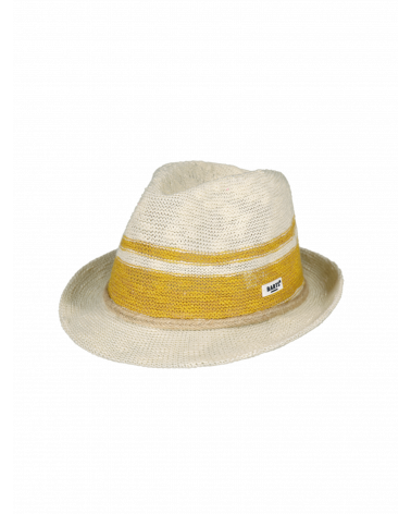 Chapeau d'été pour enfant forme trilby modèle Devree jaune