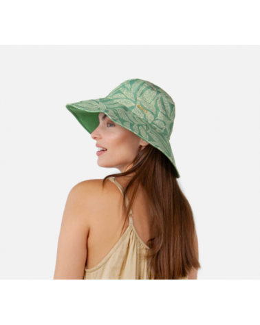 Chapeau d'été en tissu pour femme Urban chic modèle Hamuty vert sauge