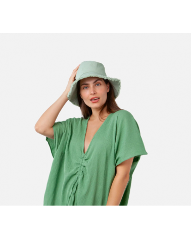 Chapeau d'été en tissu pour femme Urban chic modèle Huahina vert sauge