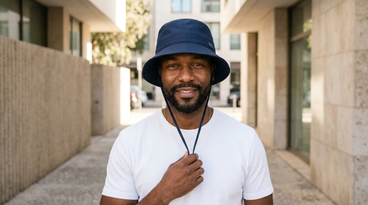 Bien choisir un chapeau forme bob pour homme anti UV et déperlant bleu marine