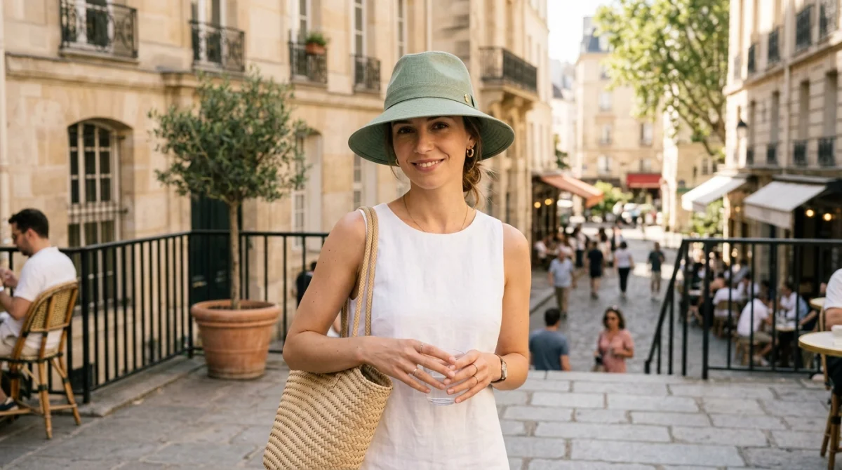 Choisir un chapeau d été en tissu pour femme urban chic Hamuty vert sauge