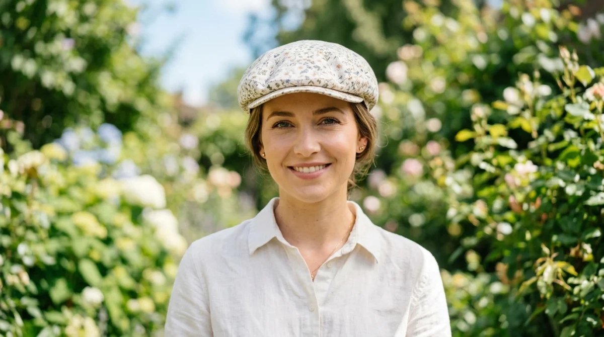 Bien choisir une casquette plate d été style béret avec motif petites fleurs