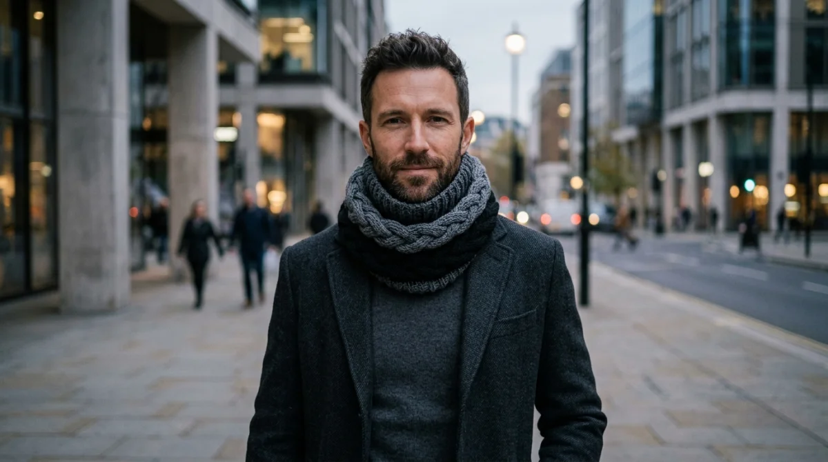 Bien choisir un snood en tricot gris et noir pour homme