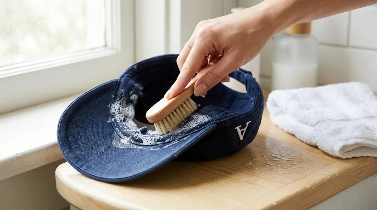 comment laver une casquette à la main